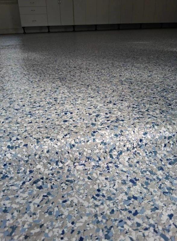 Close up flake finish